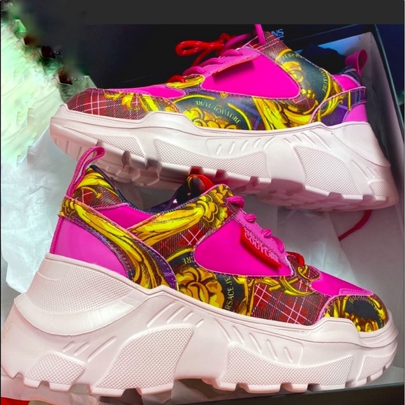 Versace speedtrack  thick sole sneakers - Picture 1 of 16